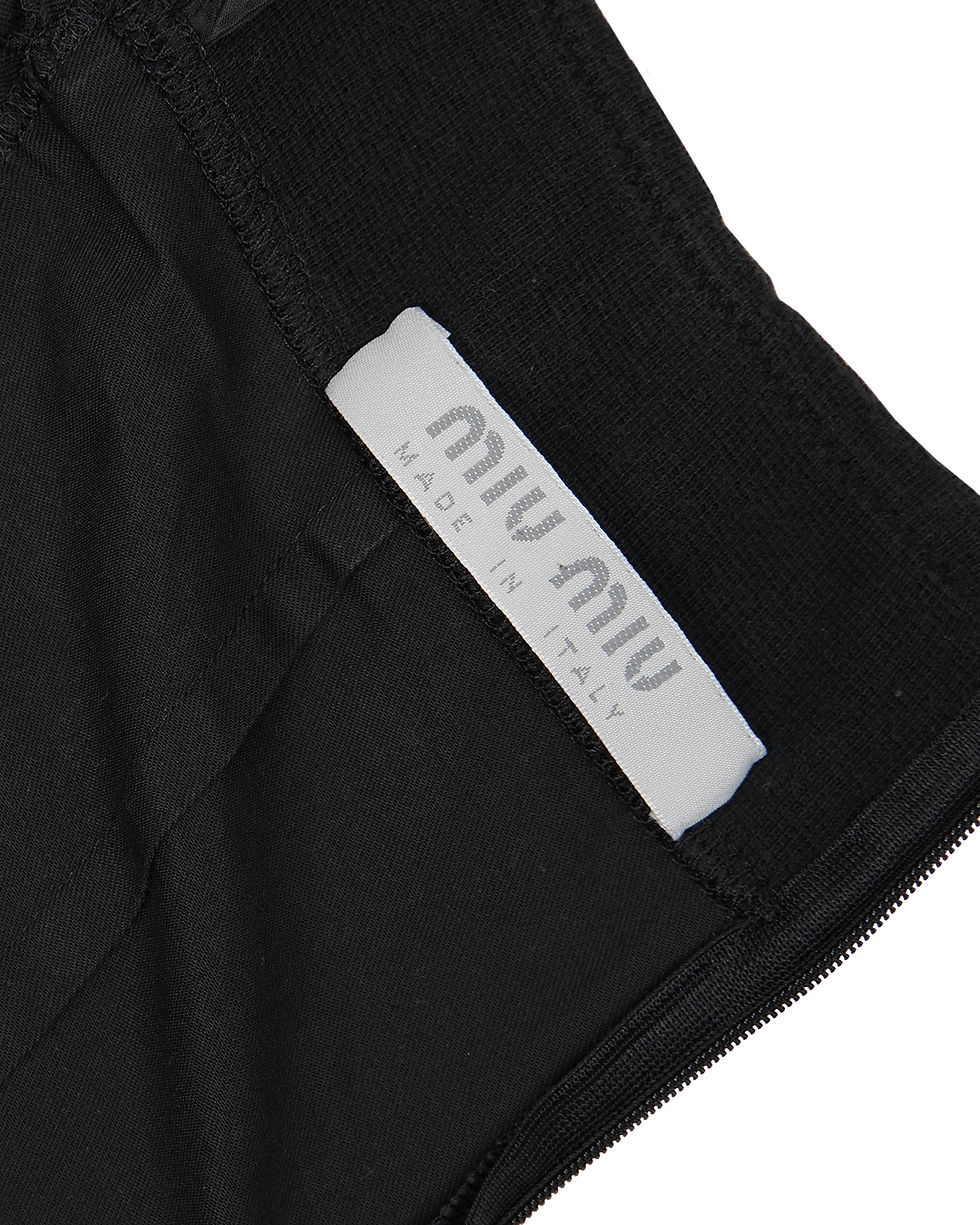 Thumbnail: Miu Miu S/S1998 Mini Cotton Black Dress