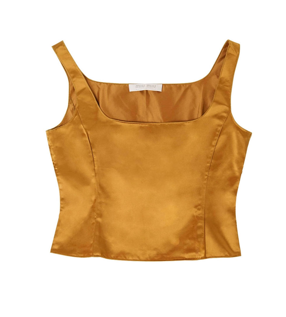 Thumbnail: Miu Miu S/S1998 Gold Satin Corset Top