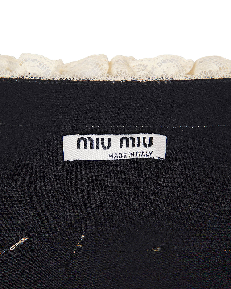Thumbnail: Miu Miu F/W2004 Lace/Velvet Tank Top