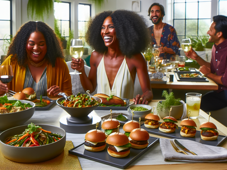 A vibrant cover image showcasing a lively night out with friends, featuring colorful lights and laughter.