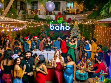 A festive guide for a cozy, boho-themed Christmas Eve party in Koramangala. Celebrate in style!