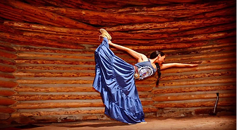 Haley Laughter in Natarajasana, Hozho Total Wellness
