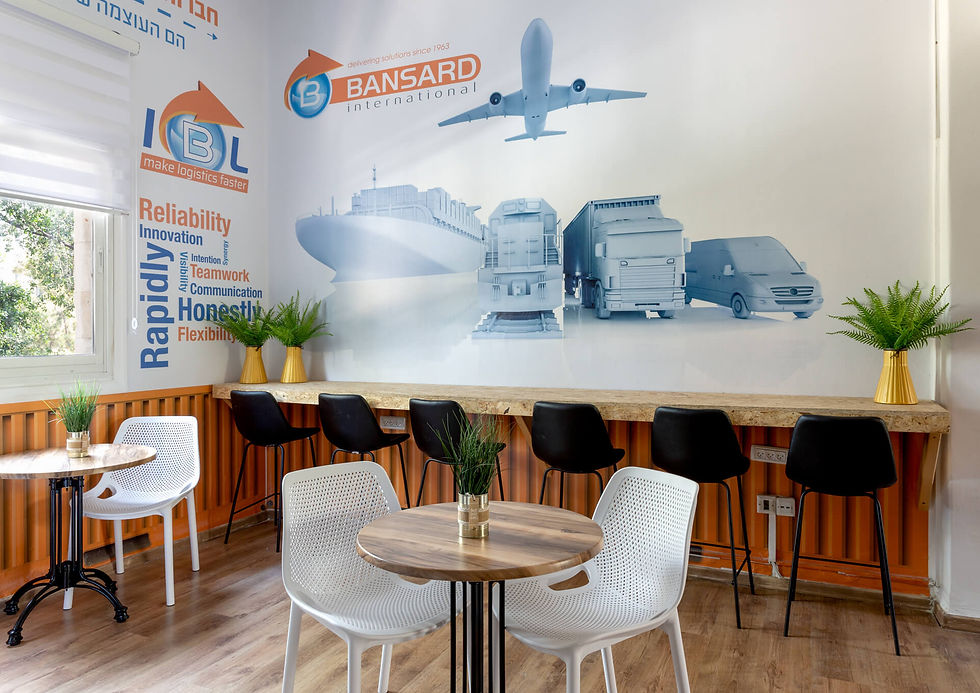 צילומי עיצוב פנים של משרד בחיפה - אזור הכניסה