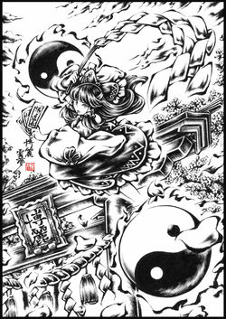 例大祭１３　切り絵用　霊夢