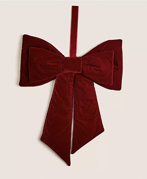red bow for Christmas wreath 