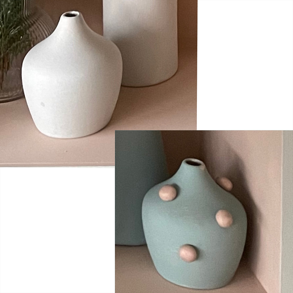 DIY bobble vase before and after