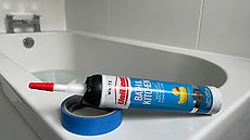 resealing a bath by replacing the mouldy bath sealant