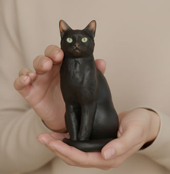 3Dねこフィギュア 黒猫