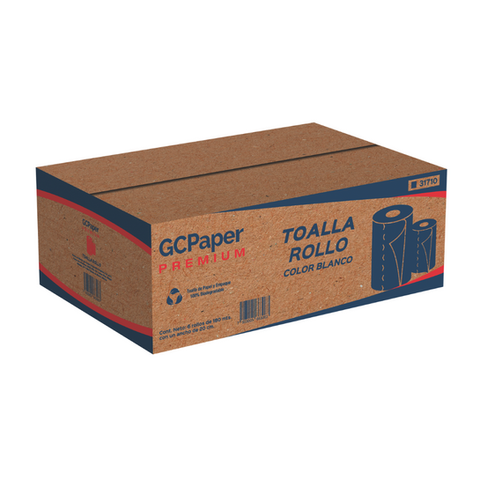 Toalla en Rollo GCPaper Premium 6 Rollos/180 Metros/20cm