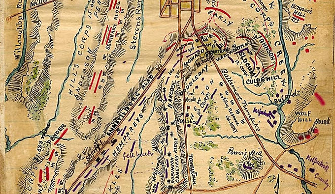 Map of Gettysburg