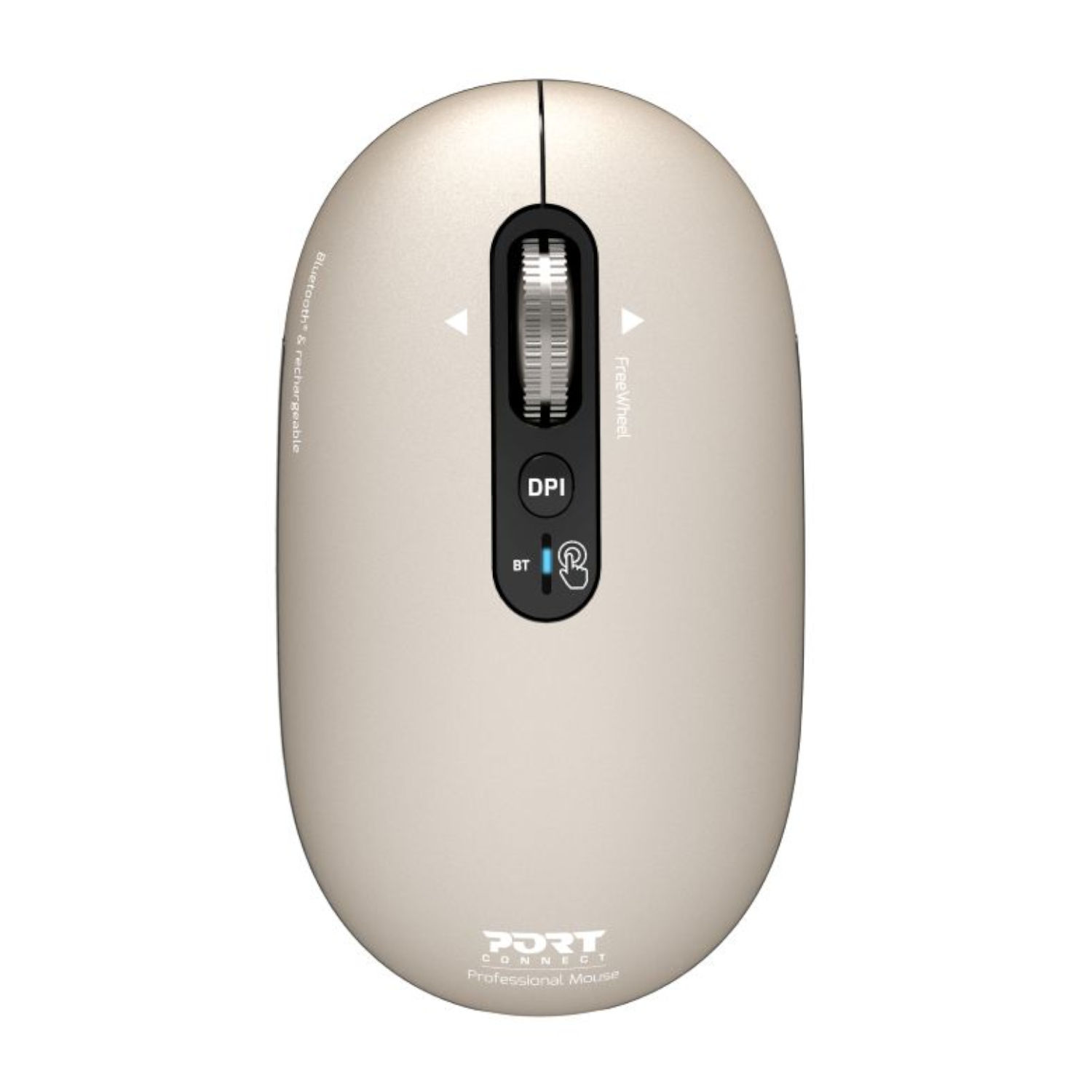 Port Connect PURE MAC Rechargeable Wireless and Bluetooth Mouse - Pearl