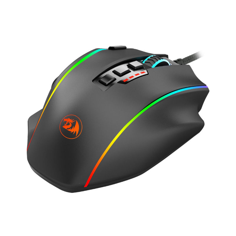 Thumbnail: REDRAGON PERDICTION 4 12400DPI RGB MMO Ergo Gaming Mouse - Black