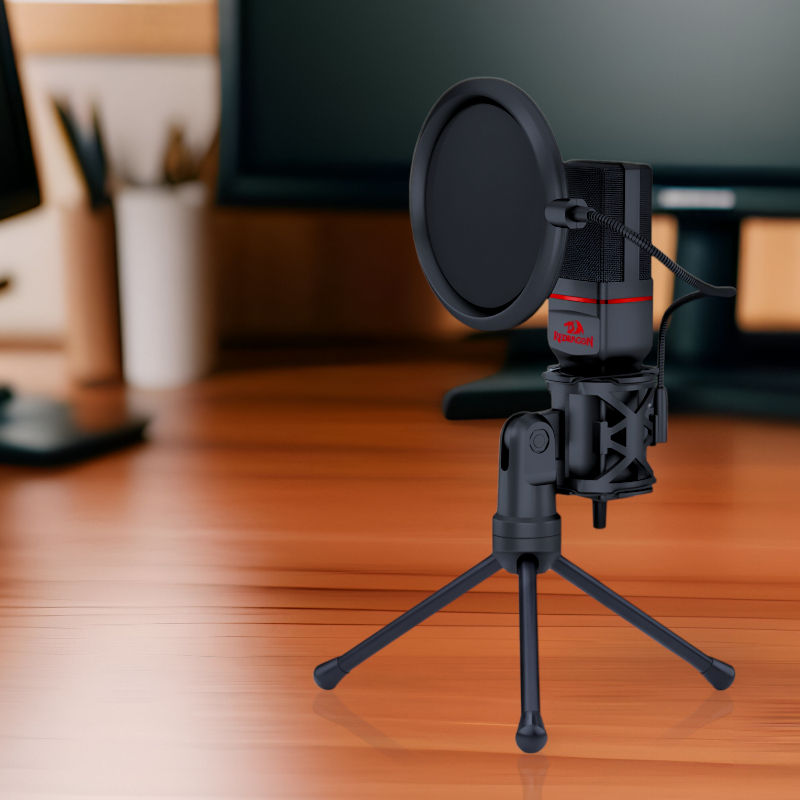 Thumbnail: REDRAGON SEYFERT 3.5mm Aux Gaming Mic and Tripod - Black