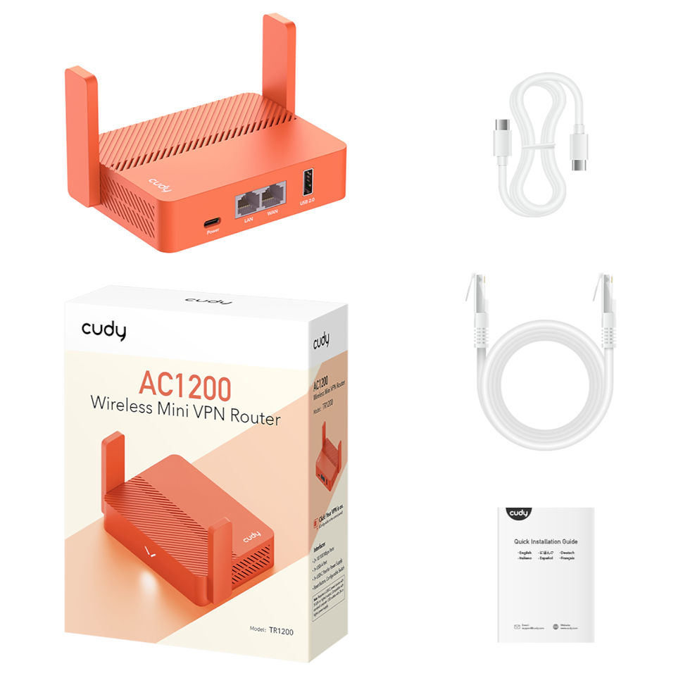 Thumbnail: Cudy AC1200 Wi-Fi Mini VPN Router (TR1200)
