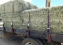 grass bales on truck for delivery 080719