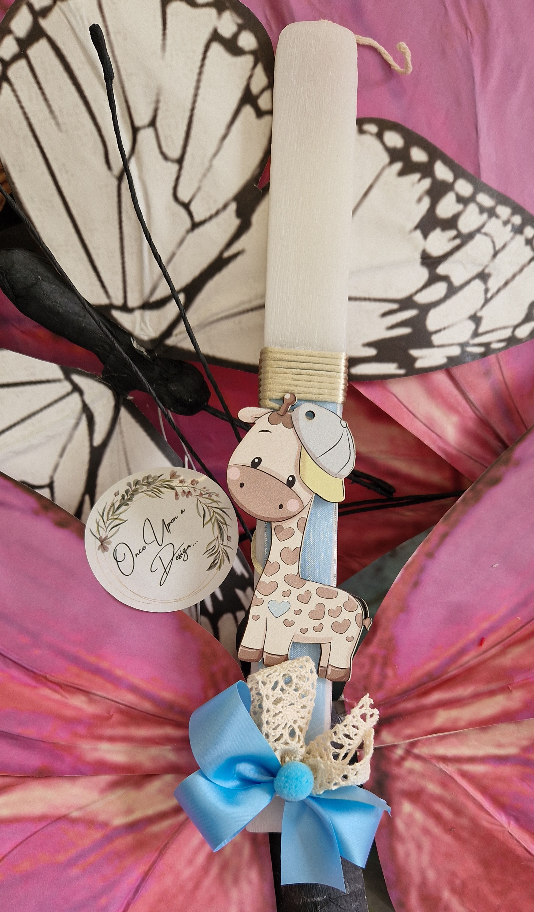 Χειροποίητη αρωματική λαμπάδα καμηλοπάρδαλη