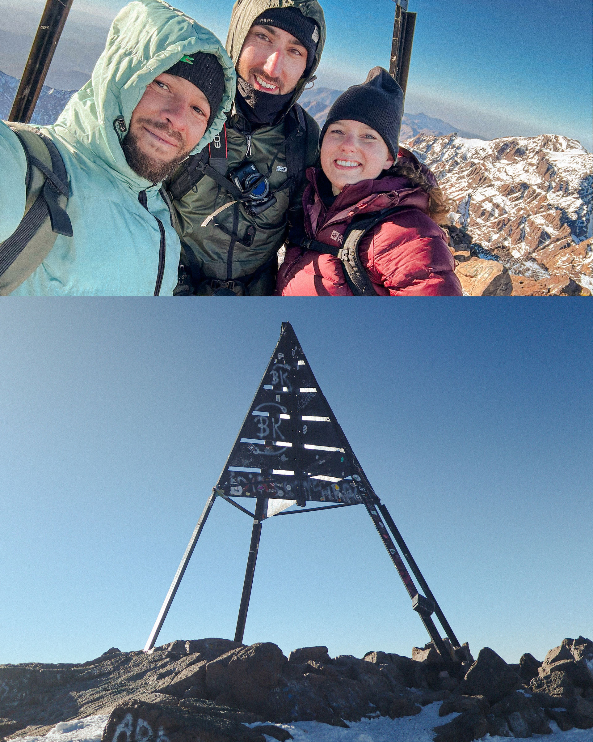 Hikers op een bergtop