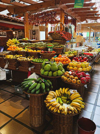 Markt met vers fruit