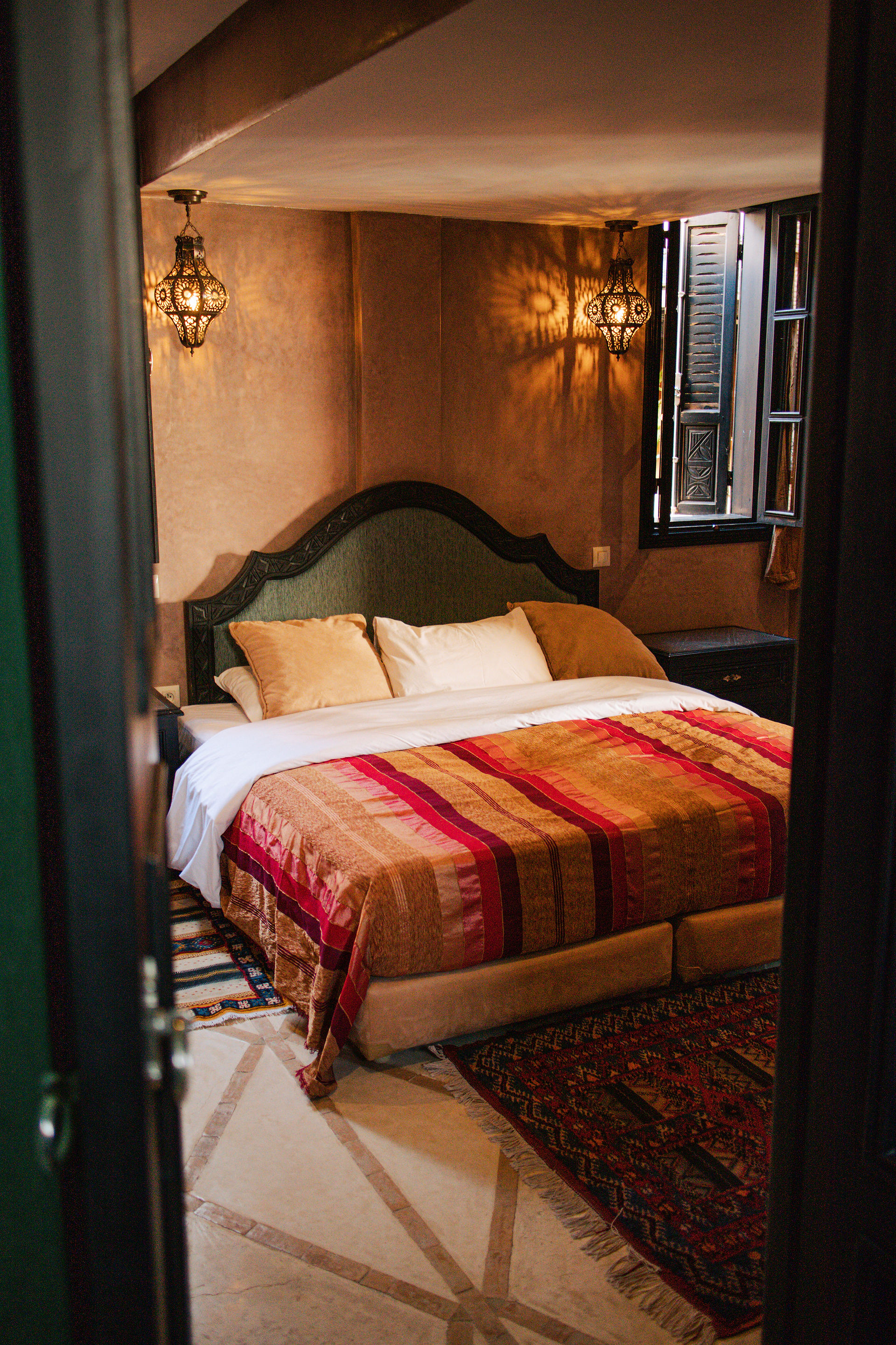 Slaapkamer in een Riad