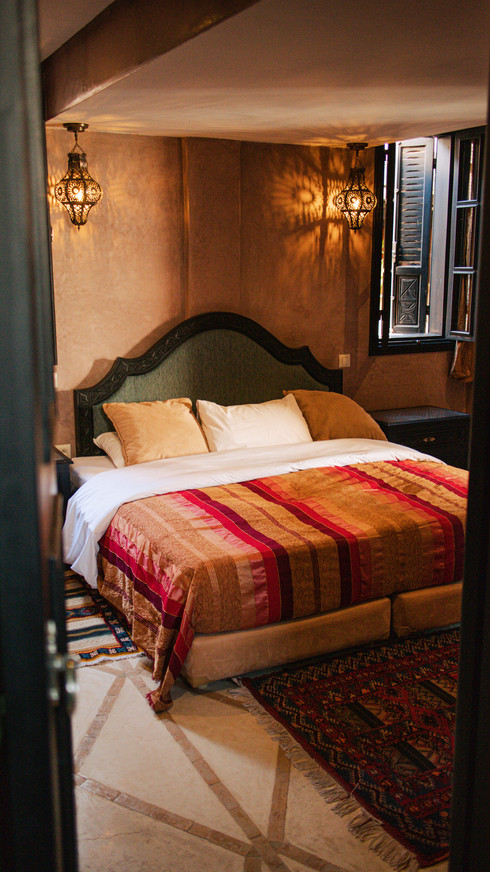Slaapkamer in een Riad