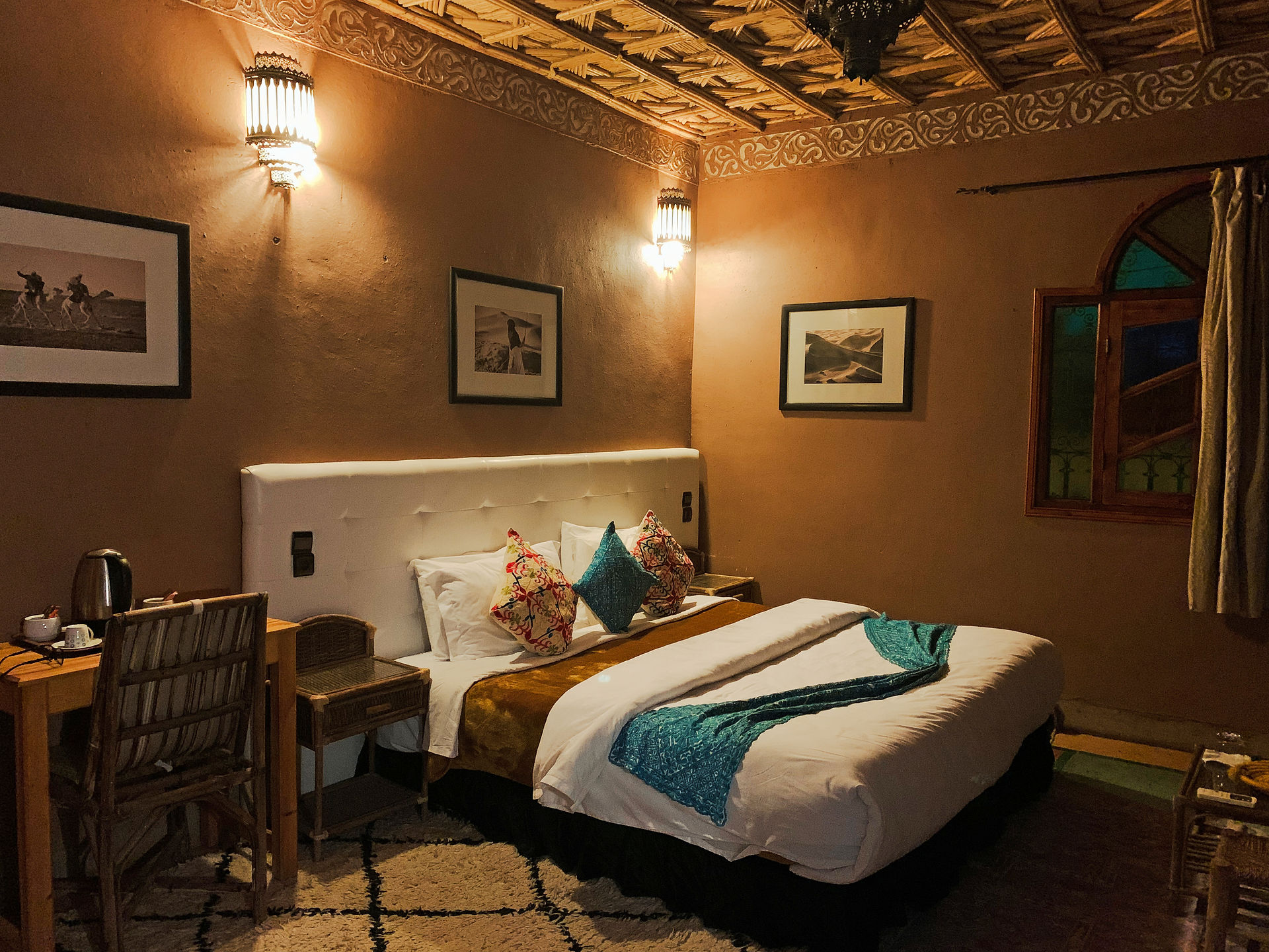 Slaapkamer van een marrokaans Riad