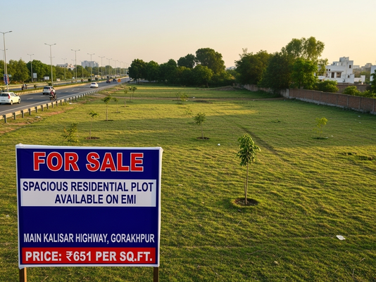 EMI Plot in Gorakhpur Kalesar Highway | ₹651/sq.ft. | Prime Location