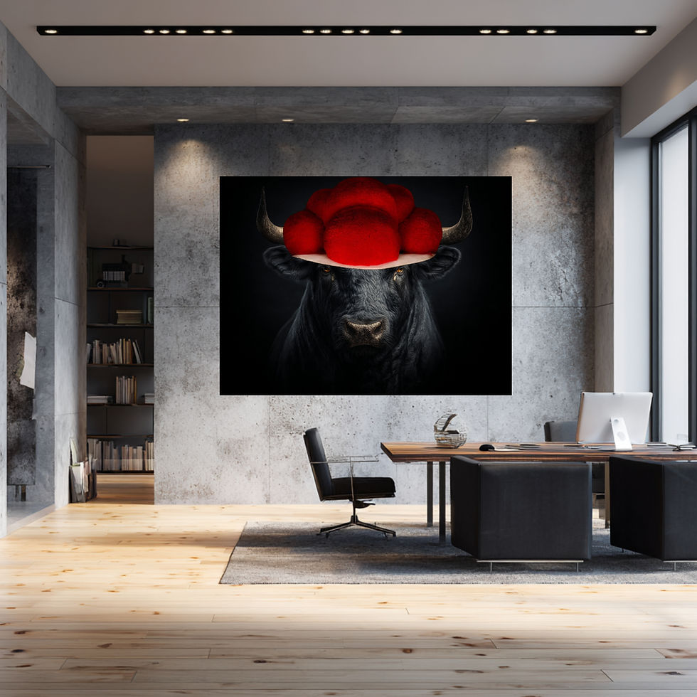 Miniaturbild: Perfektes Weihnachtsgeschenk: Schwarzwald Stier Kolos als Poster oder Leinwand