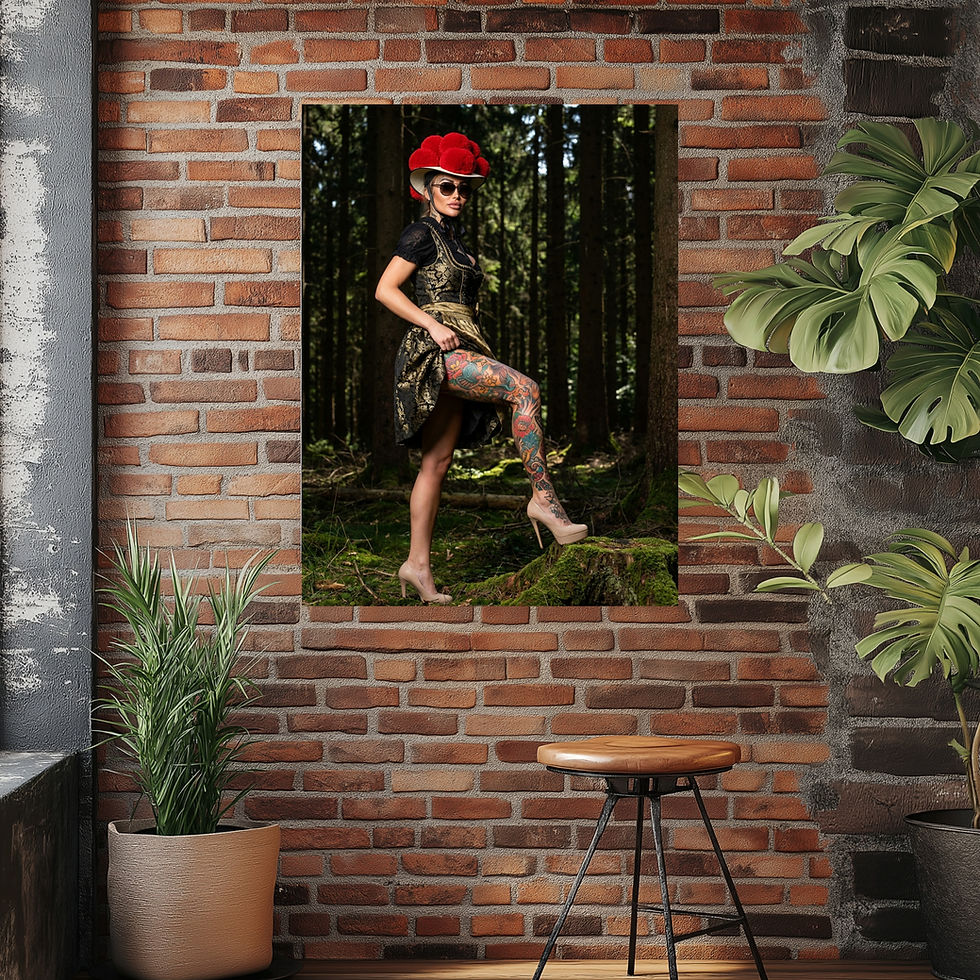 Miniaturbild: Tattoo Model Jane im dunklen Schwarzwald