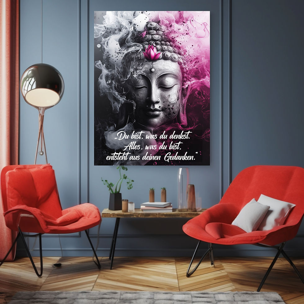 Miniaturbild: Leinwand mit mentalem Spruch und mystischer Energie