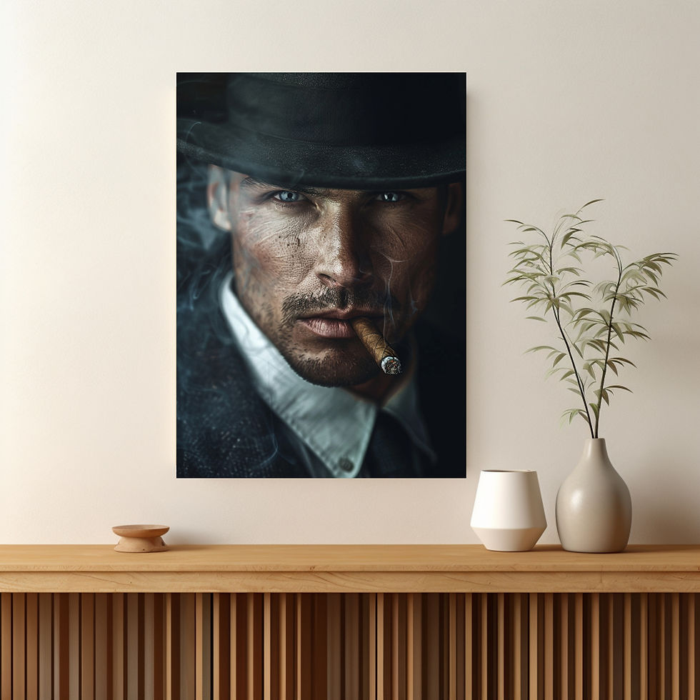 Vintage-Design: Schwarzwald Bub Thomas als Leinwand oder Poster erhältlich