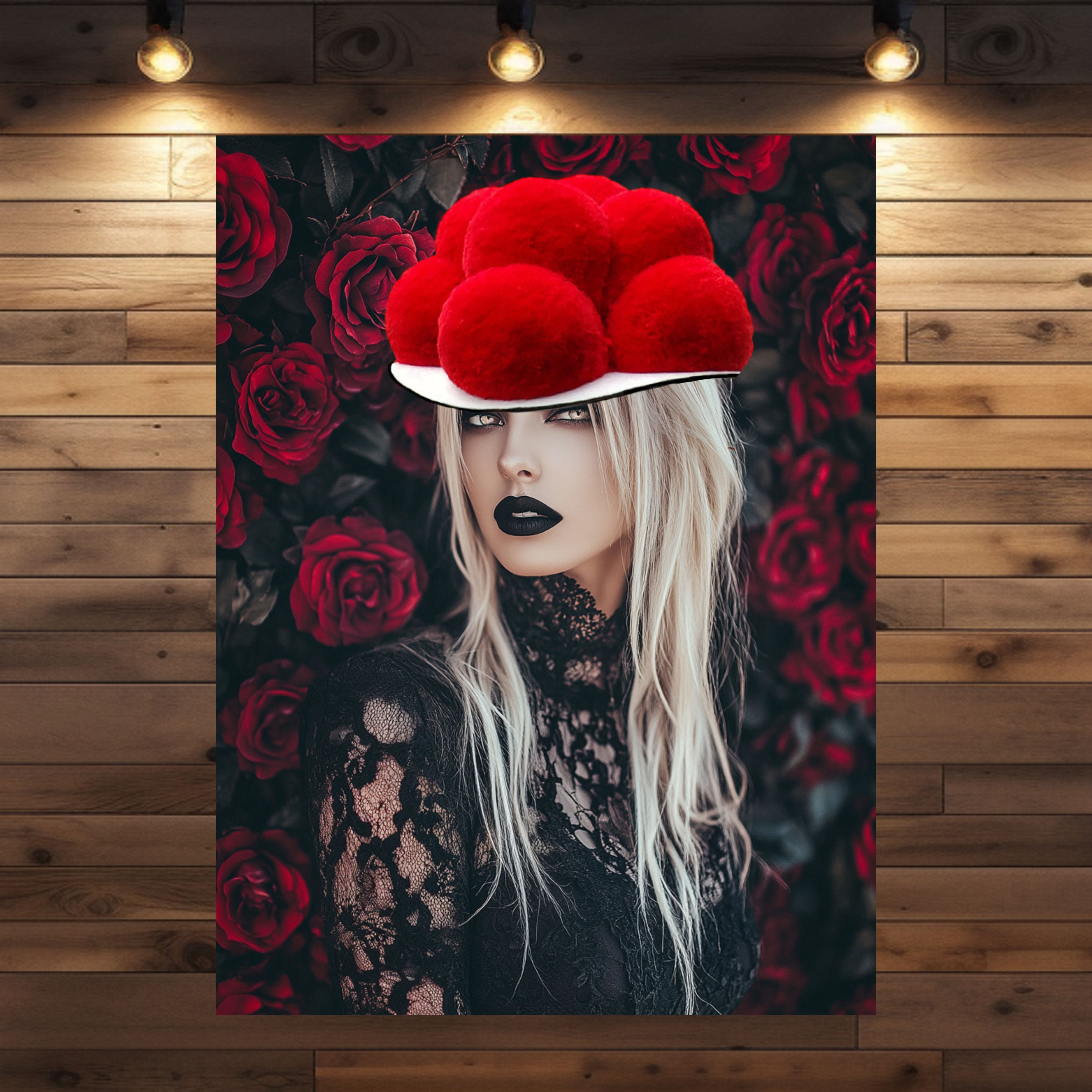 Schwarzwald Wandbild mit Xenia und Rosen, perfekt als Poster oder Leinwand für dein Zuhause