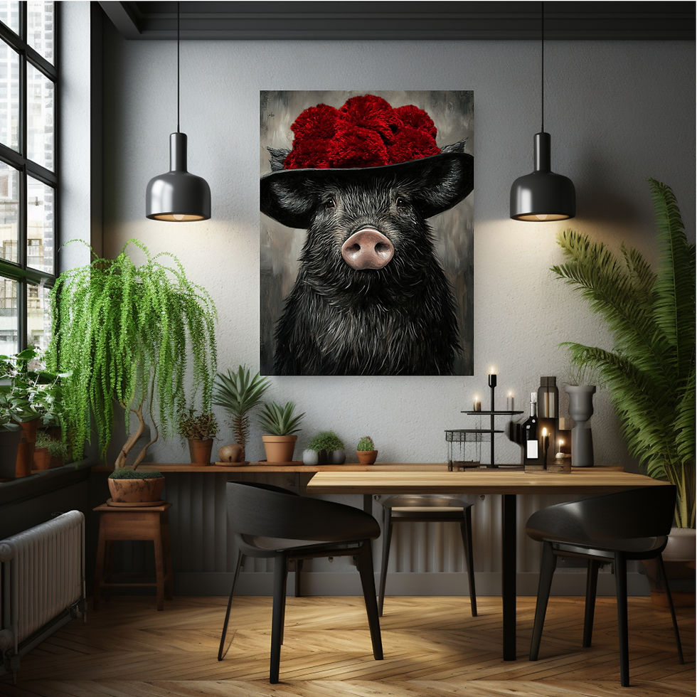 Thumbnail: Lustige Tierporträts mit Wildschweinen – Humorvolle Leinwandbilder