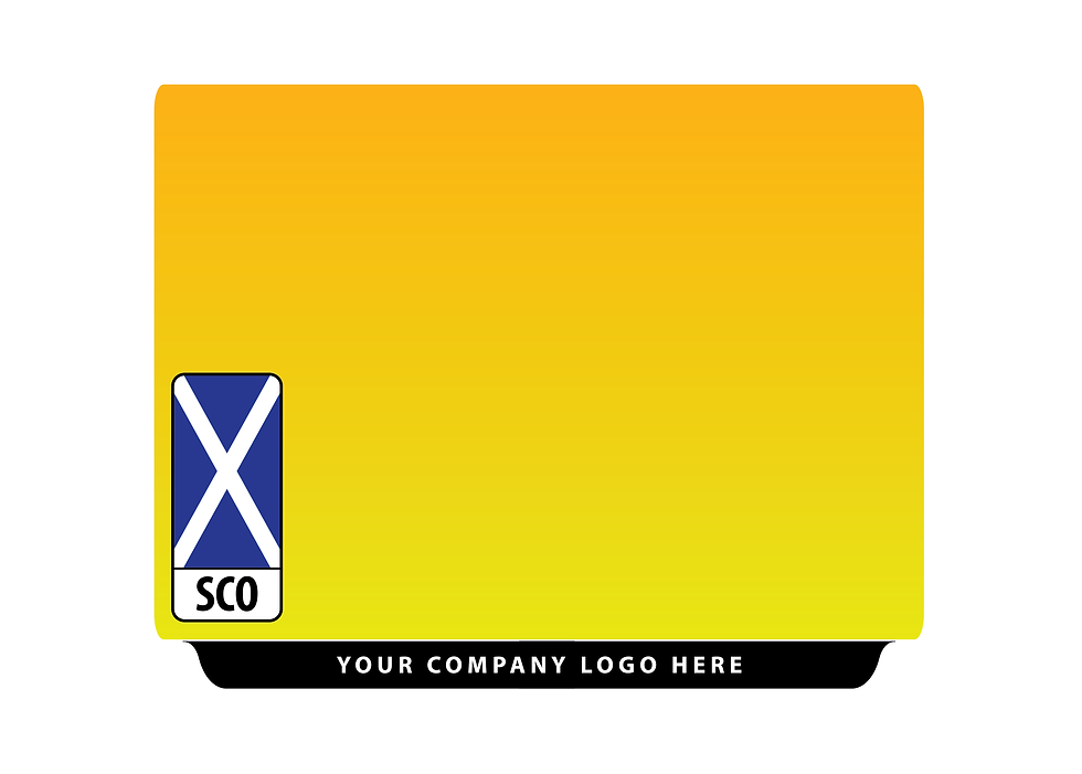 Thumbnail: Ecoplate Lipped Motorcycle Yellow Reflective