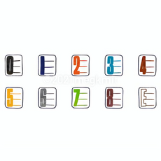 本の請求記号ラベルイラスト