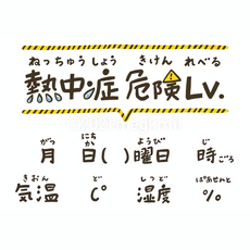 熱中症危険レベル題字・日付温度湿度