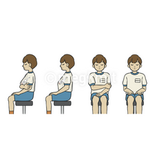 体温を測る様子セット