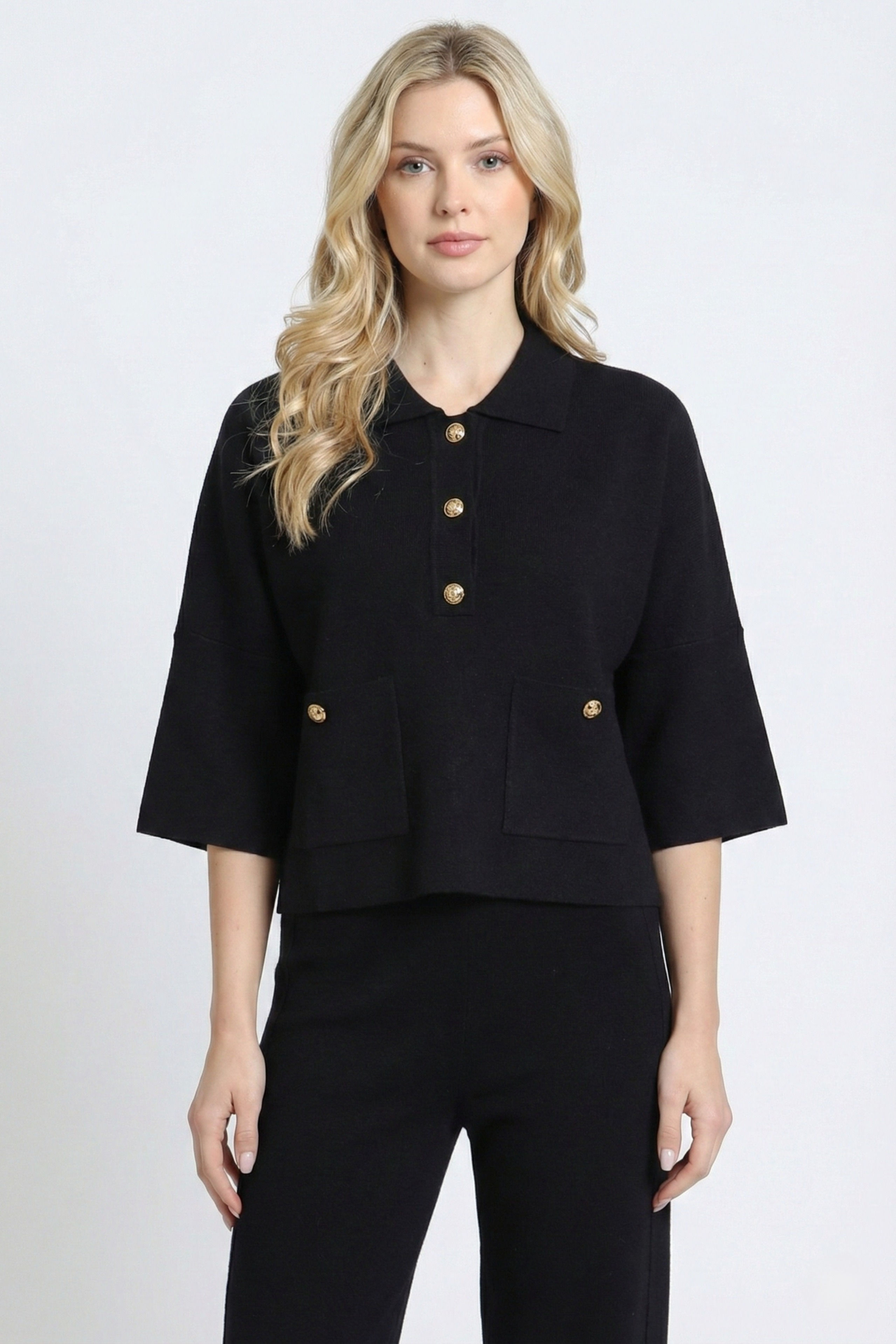 APNY Black Pocket Polo