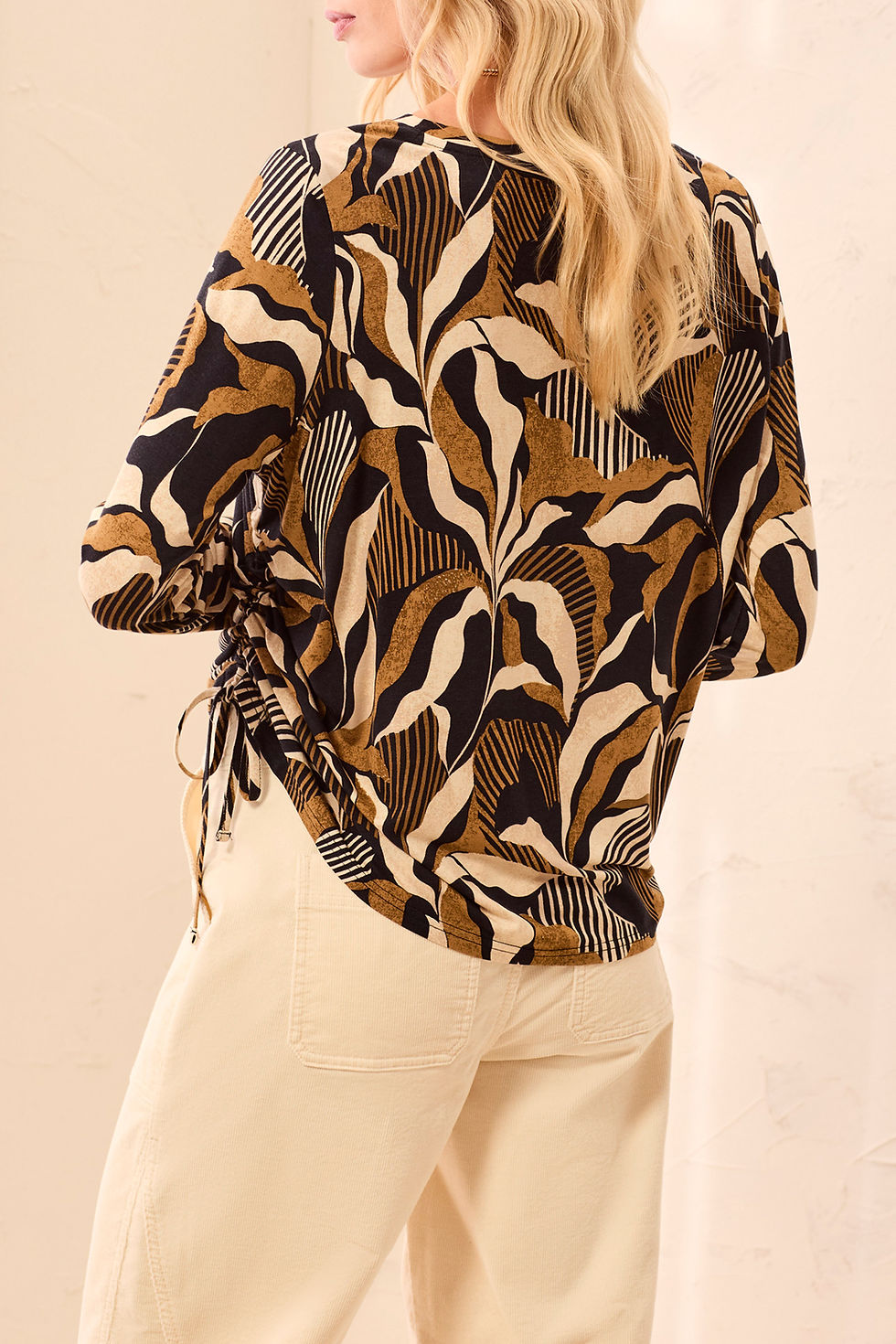 Thumbnail: TRIBAL Long Sleeve Crew Neck Knit Top