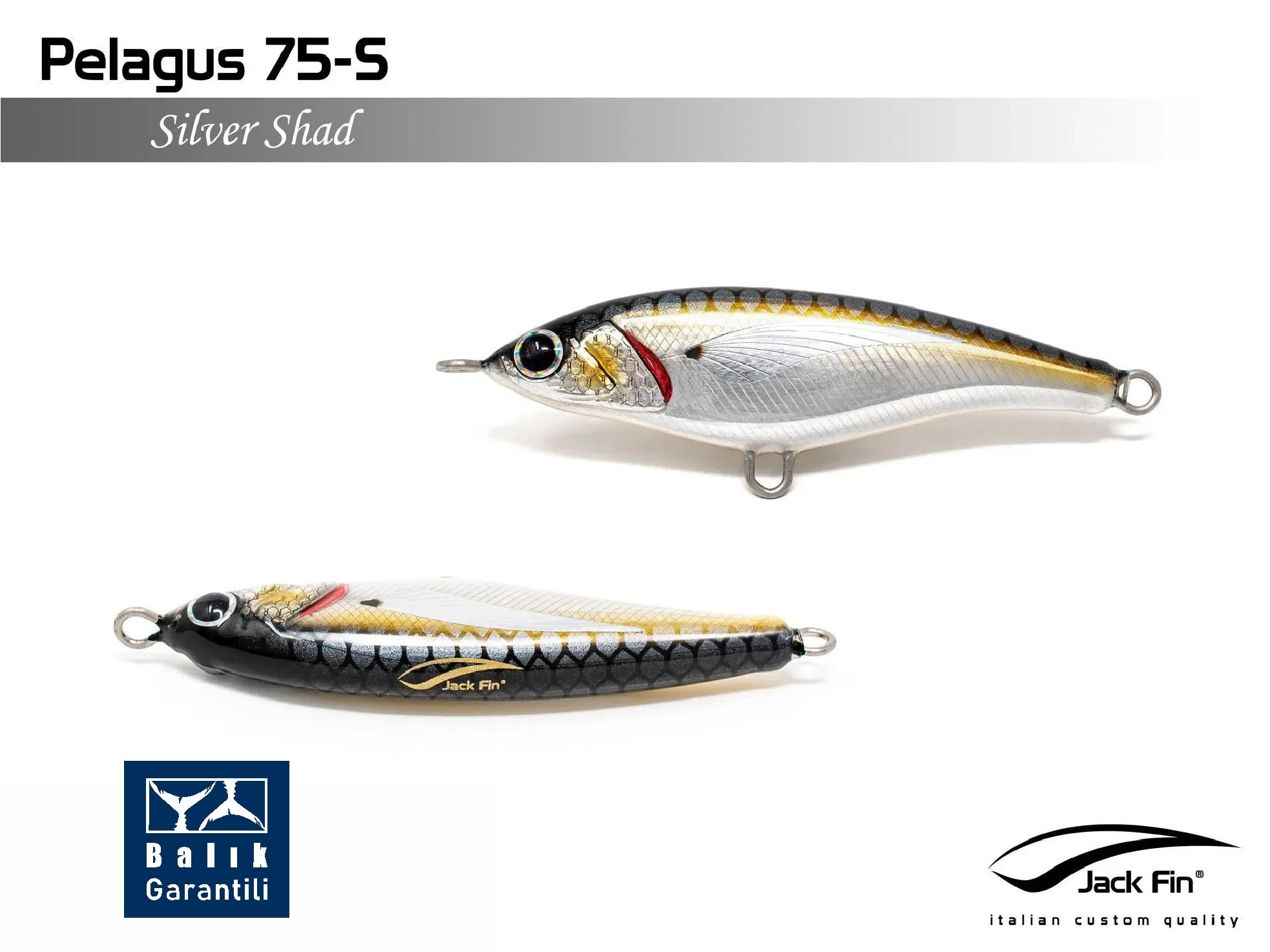 Jack Fin Pelagus 75-S Sahte Yem Silver Shad