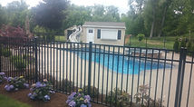 Landscape design and planting around pool