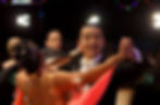 Edmund competing in ballroom dancing