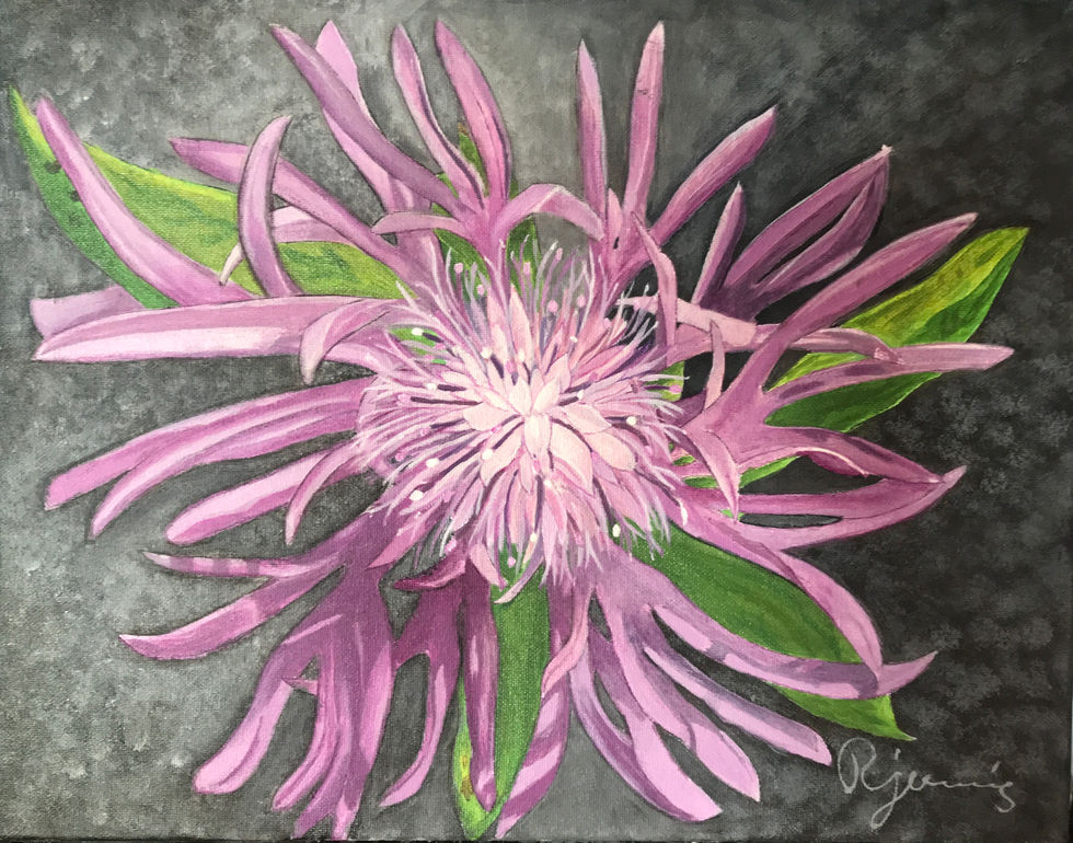 Painting of a purple flower