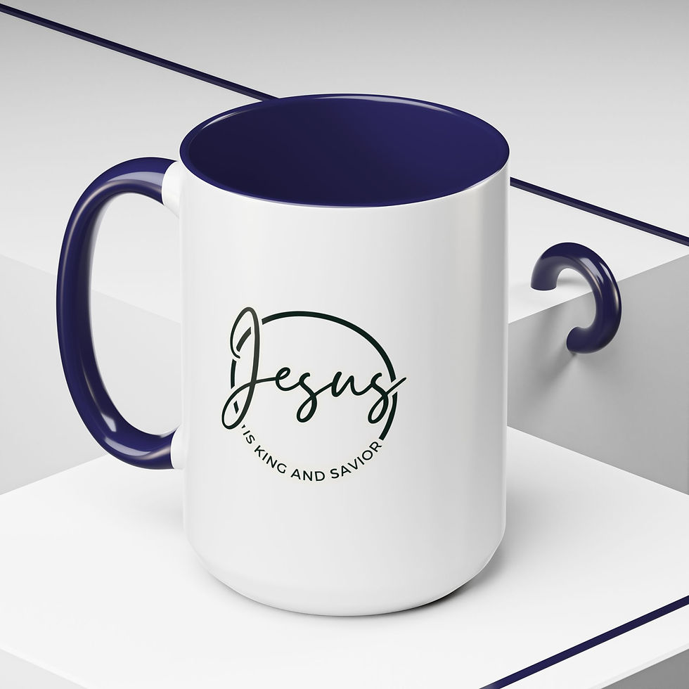 Miniatura: Jesus is King Coffee Mug for Coffee Lovers, Faith-Based Gift, GGOD130-5