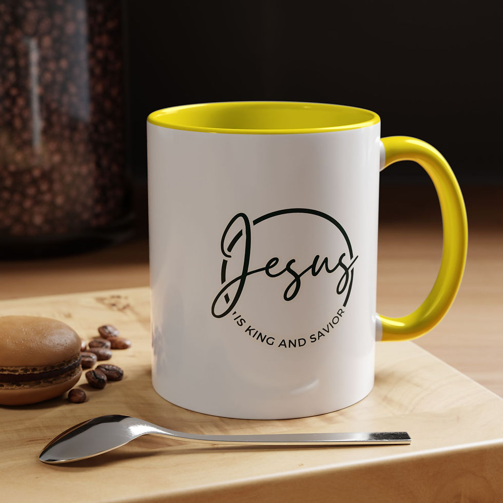 Miniatura: Jesus is King Coffee Mug for Coffee Lovers, Faith-Based Gift, GGOD130-5