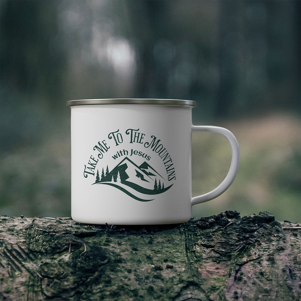 Miniatura: Take me to the mountain with Jesus Enamel Mug, FAITH Mountain Mug, GGOD132-38