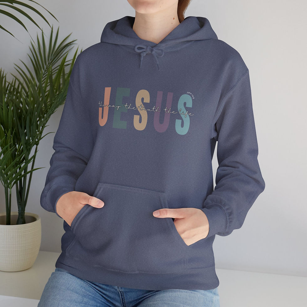 Miniatura: Hoodie Jesus The Way The Truth Unisex Sweatshirt, GGOD135-55