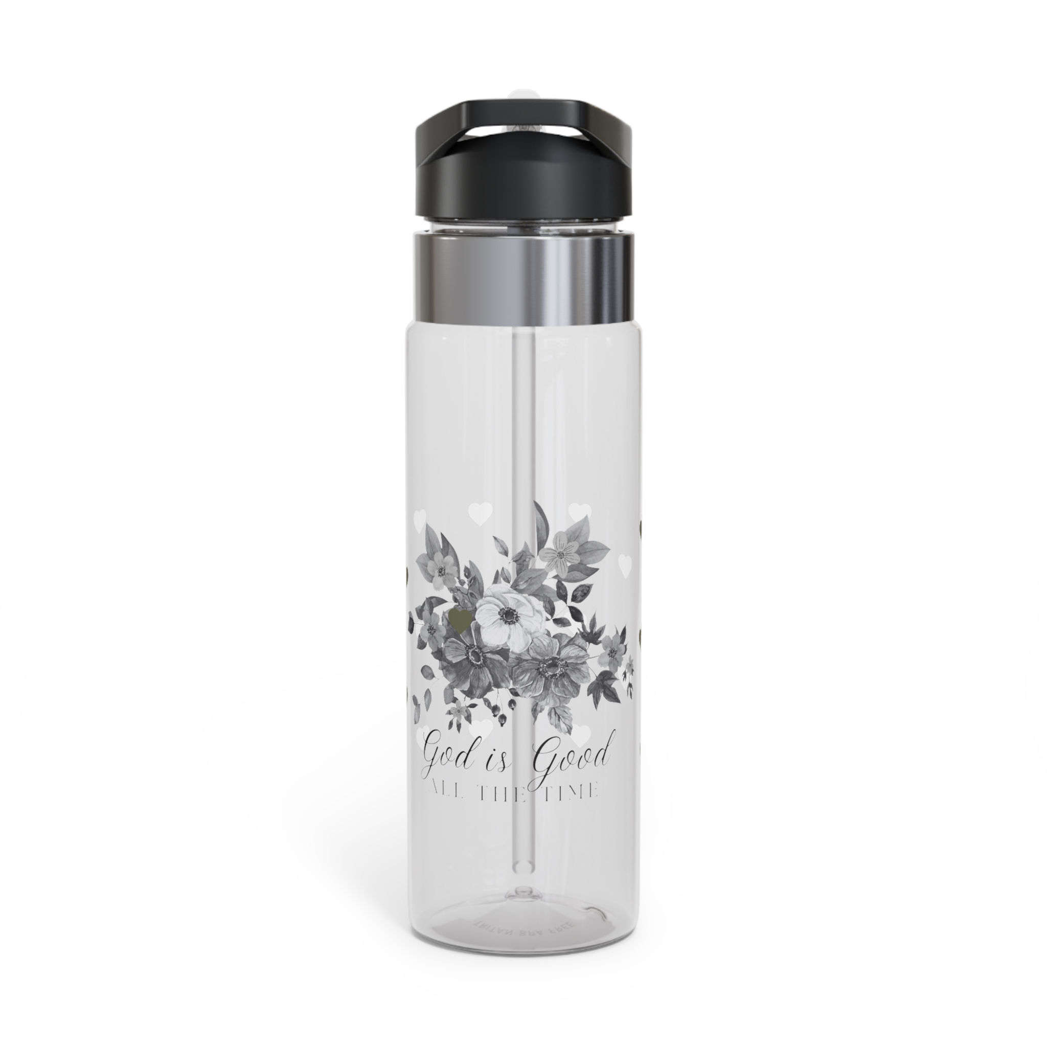 Floral Water Bottle, Reusable Sport Bottle, Eco-Friendly Hydration, GGOD126-13