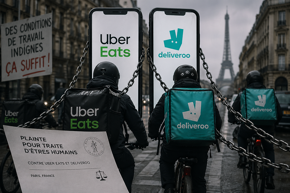 „თანამედროვე მონობა“: საფრანგეთში Uber Eats-ისა და Deliveroo-ს წინააღმდეგ ადამიანებით ვაჭრობის საჩივარი შევიდა