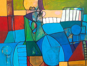 W. K. Johnson Artist Abstract Painting