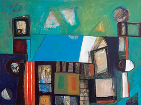 Abstract Painting titled November Road by W. K. Johnson Artist
